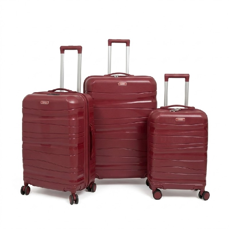Ensemble de 3 Valises TITOU Polypropylène Avec Roues Démontable - Rouge Vif