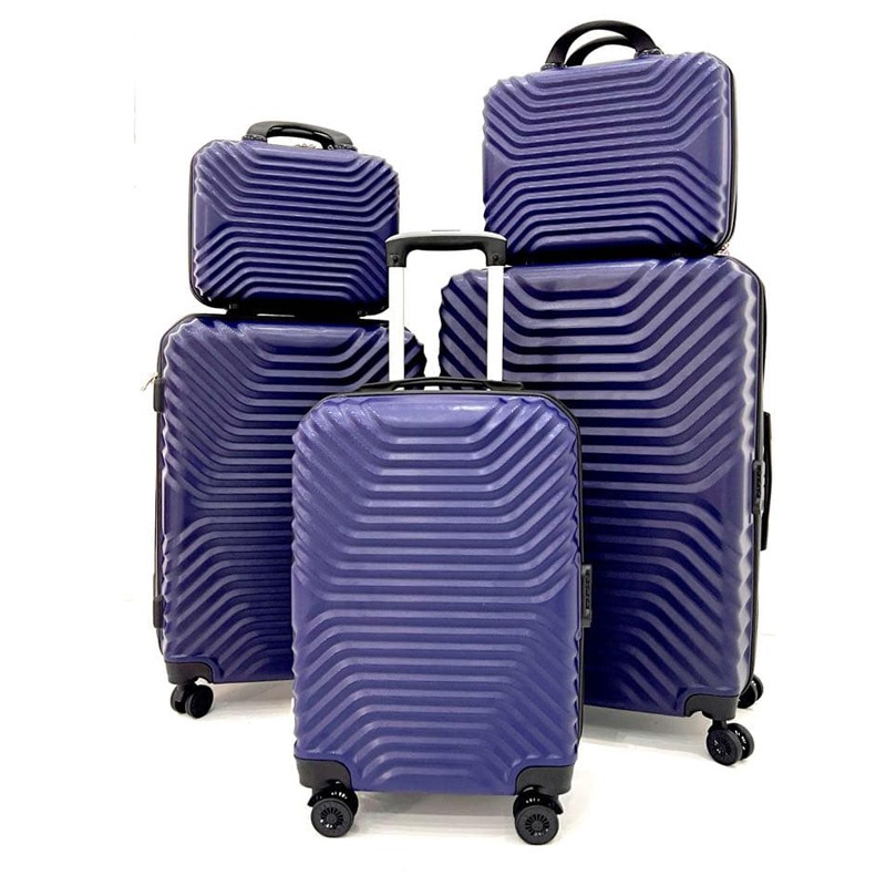 Ensemble de 5 Valises NEW STYLE POLYCARBONATE ABS - Bleu