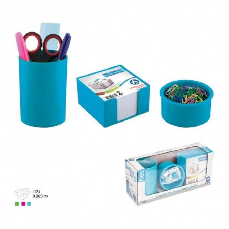 Ensemble De Bureau ARK en Plastique 3 Pièces - 1300-BL