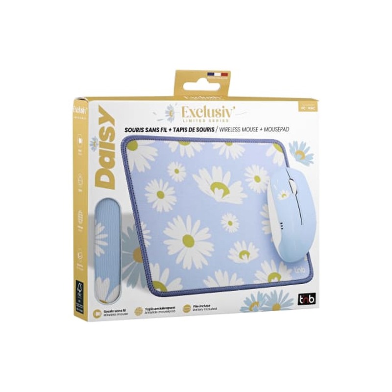 Ensemble Sans Fil Souris & Tapis TNB design DAISY - Image 4
