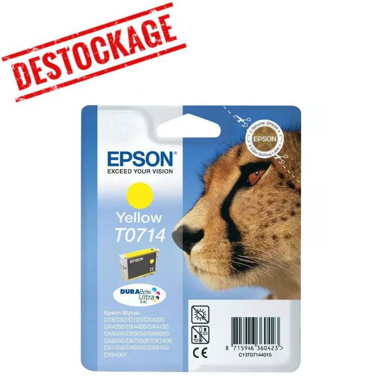 Cartouche Jet d'encre Original EPSON T0714 - Jaune (C13T07144012)