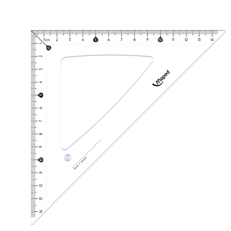 Équerre Graduée MAPED 21 cm 45° 146123 -Transparent