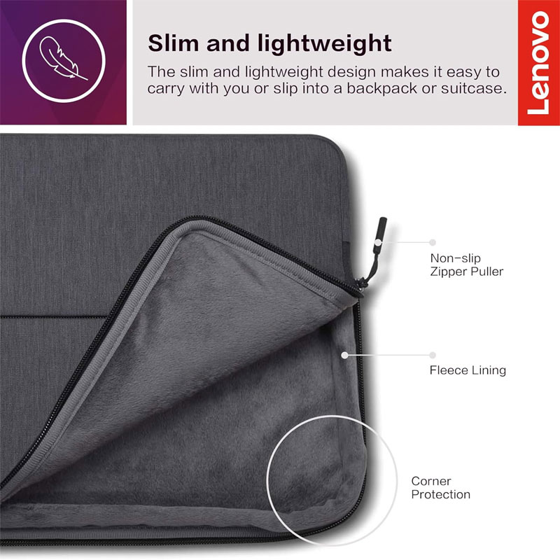 Étui LENOVO Urban Pour Pc Portable 14" - Gris - Image 5