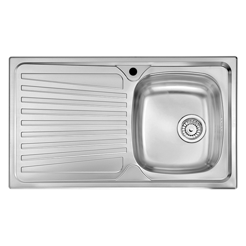 Évier Firenze 1 Bac Focus 86 cm Gauche Inox, Photo boutique MyTek chez MyTek