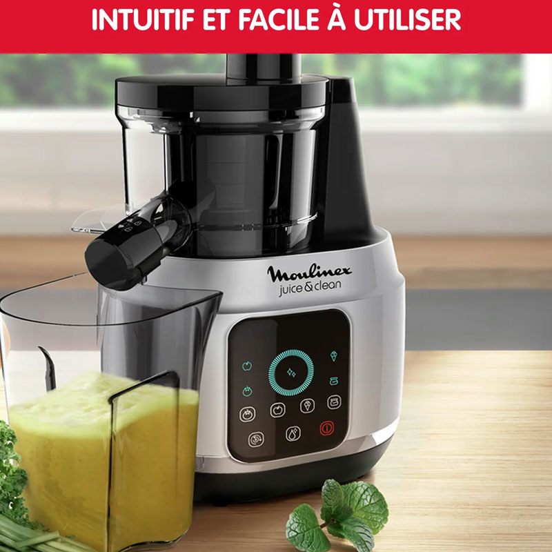 Extracteur De Jus MOULINEX Juice & Clean ZU420E10 150W - Gris - Image 4