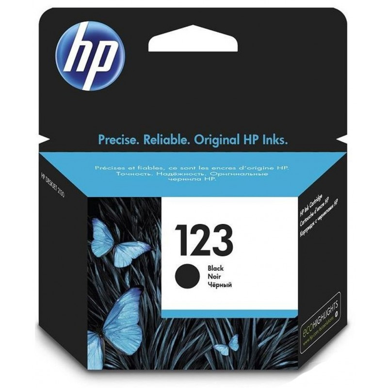 Cartouche d'encre HP 123 Authentique - Noir