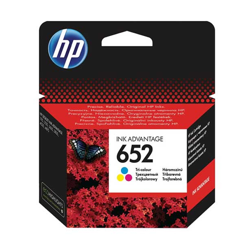 Cartouche jet d'encre HP original F6V24AE pour HP 652 -Couleurs, Photo boutique MyTek chez MyTek