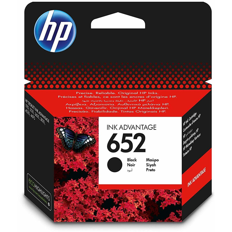 Cartouche jet d'encre HP original F6V25AE pour HP 652 -Noir, Photo boutique MyTek chez MyTek