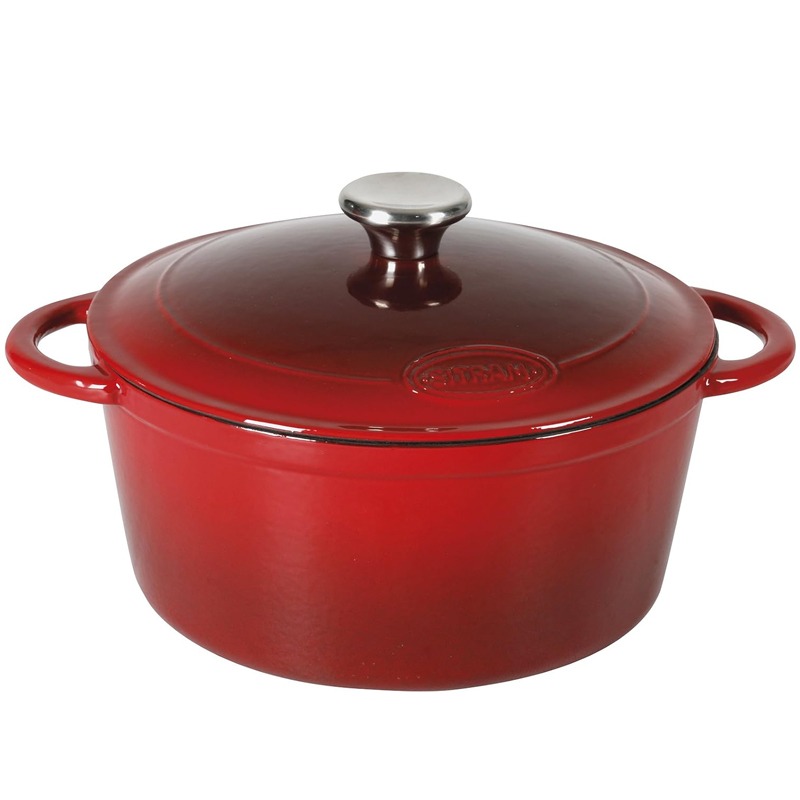 Faitout Fonte SITRAM 4Litres 34x23x12,5 cm - Rouge - Image 2