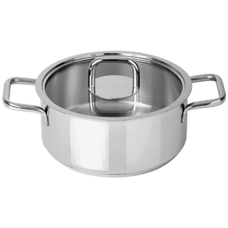 Faitout SILAMPOS COMFORT Glass 26cm avec Couvercle - Inox