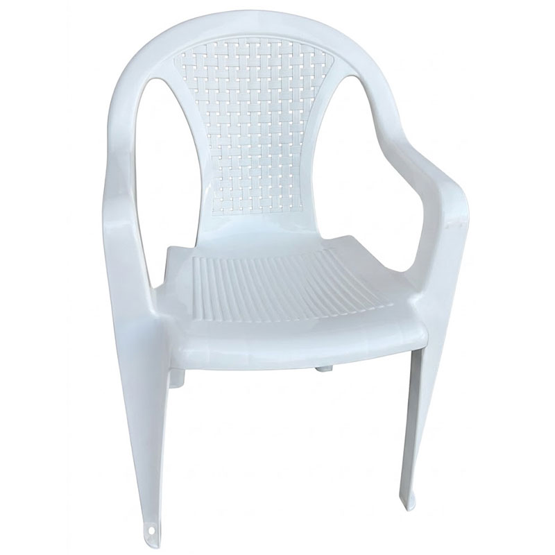 Fauteuil Plastique AZUR Avec Accoudoirs - Blanc