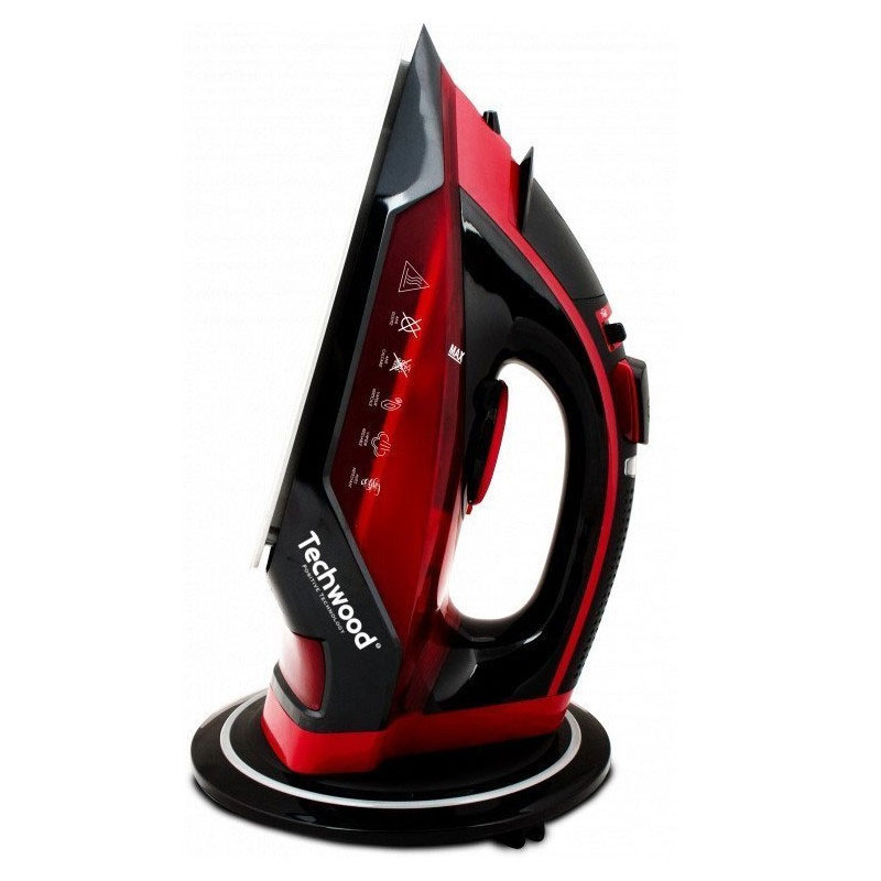 Techwood TFS-246 fer à repasser Fer à repasser à sec ou à vapeur Semelle en céramique 2400 W Noir, Rouge, Photo boutique MyTek chez MyTek