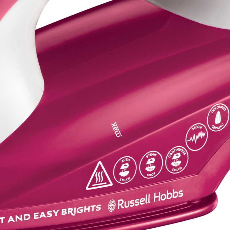 Fer à Repasser RUSSELL HOBBS Light&Easy Brights Berry 2400Watts - Rose - Image 5