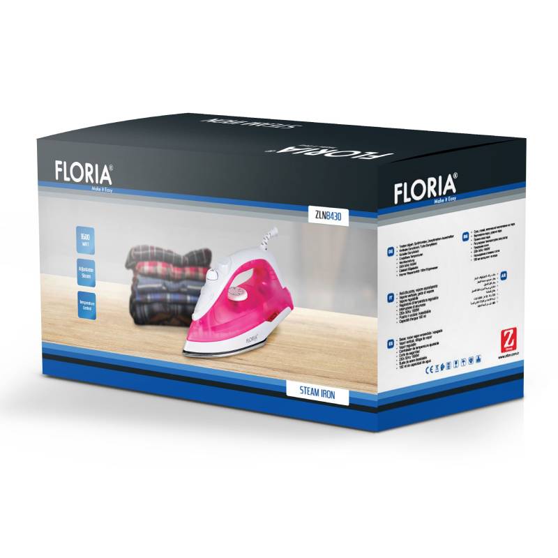 Fer a repasser FLORIA ZLN8430 1600W - Rose - Image 3