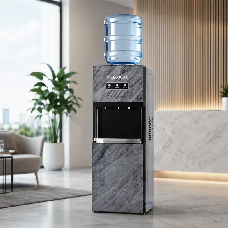 Fontaine D'eau avec Réfrigérateur LEXICAL LWD-6075-8 670W - Gris - Image 2
