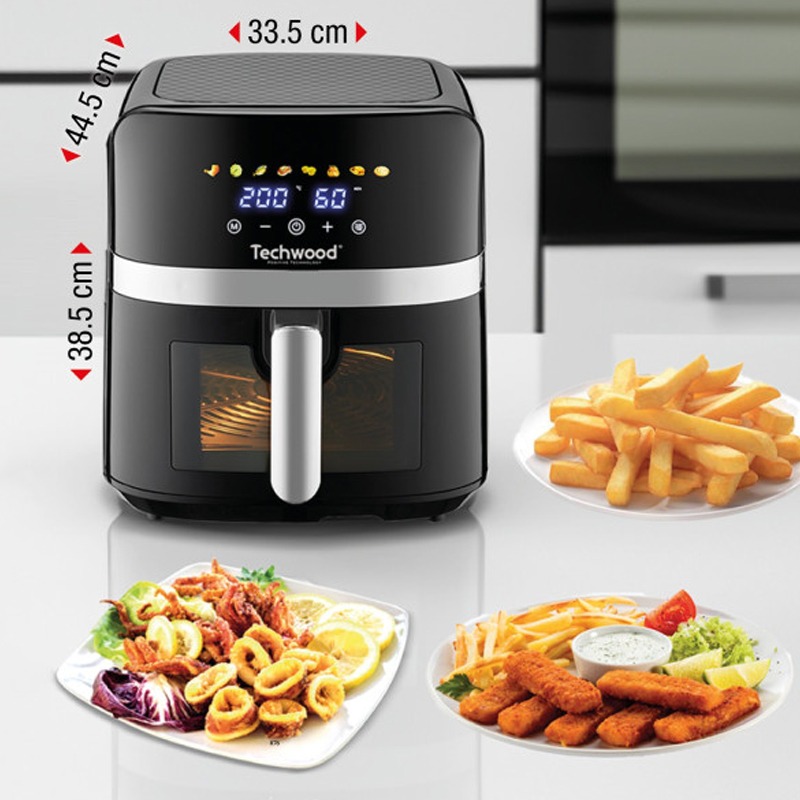 Friteuse Sans Huile TECHWOOD TFR-806SHD 8L - Noir - Image 3