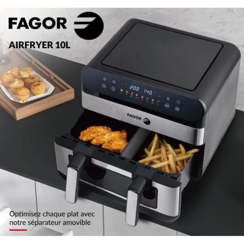 Friteuse Sans Huile FAGOR FGF10 2400W 10L 8 Programmes - Noir - Image 4
