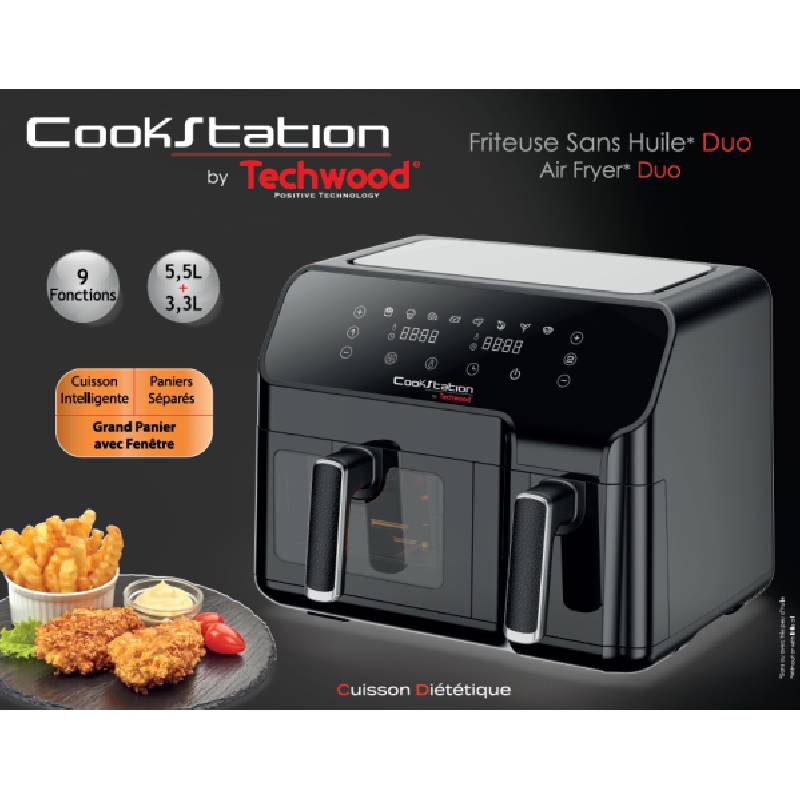 Friteuse Sans Huile TECHWOOD CS-927 8.8 Litres - Noir - Image 2