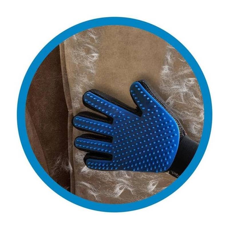 Gant de Toilettage True Touch pour Chats et Chiens - Bleu - Image 3
