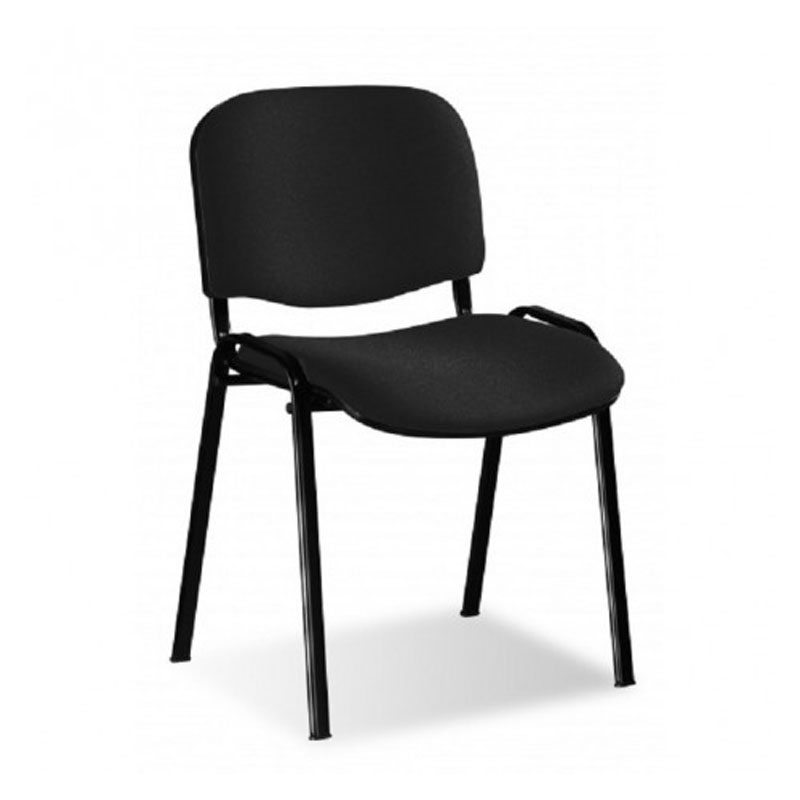Chaise Visiteur ISO Simple Sans Accoudoirs - Noir - Image 2