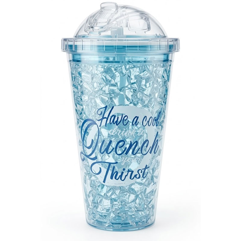 Tasse En Verre Avec Couvercle et Paille - IceTea
