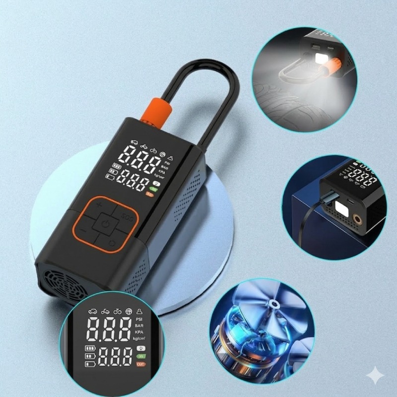 Gonfleur de Pneu Portable CZK-5641C 150 PSI -Noir - Image 4