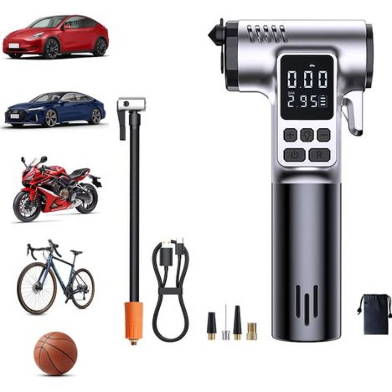 Gonfleur Portable Multi-Fonction HQ-08 Rechargeable - Noir - Image 4