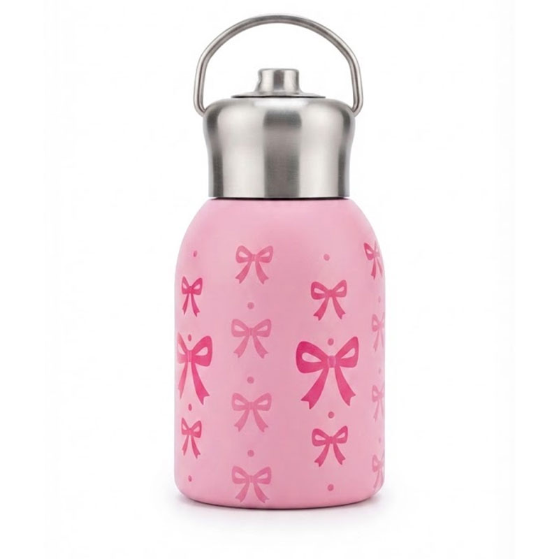 Thermos Isotherme Nœuds Roses 250ml Pour Filles - Rose