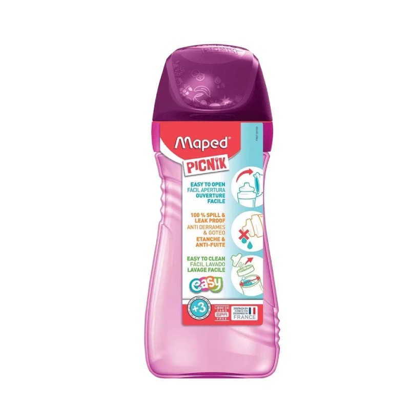 Gourde MAPED 871501 étanche et Anti Gouttes 430 ml - Rose 
