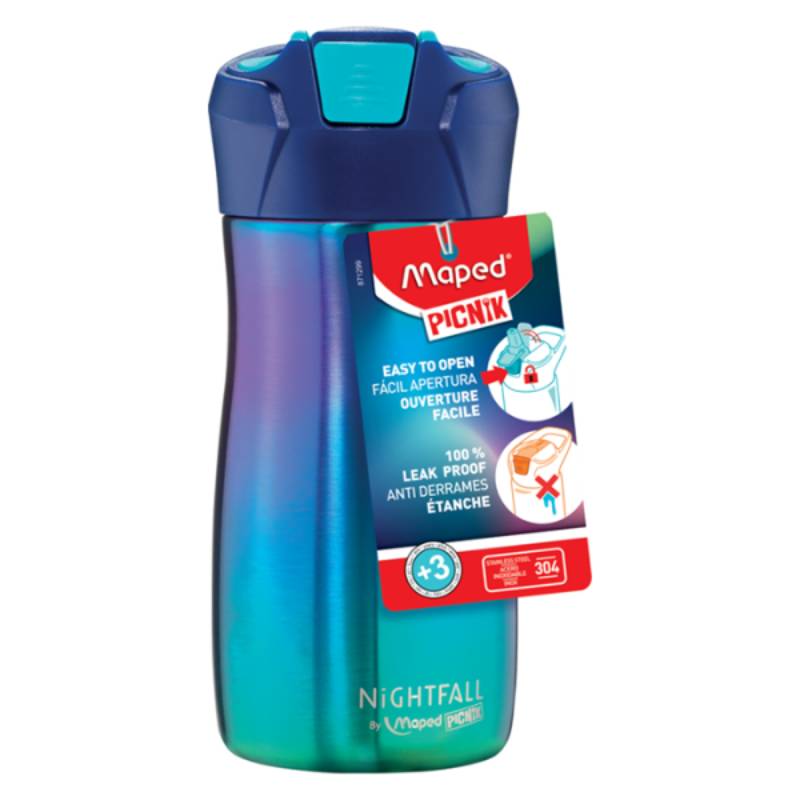Gourde MAPED Inox Simple Paroi 430 ml - Nightfall