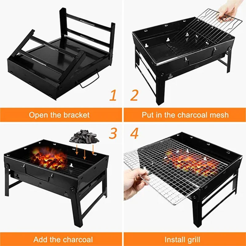 Barbecue Charbon Portable BBQ TL-353 - Noir - Image 3