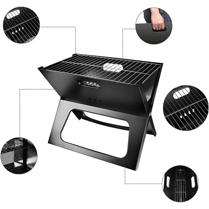 Barbecue Charbon Portable BBQ X-TYPE - Noir - Image 2