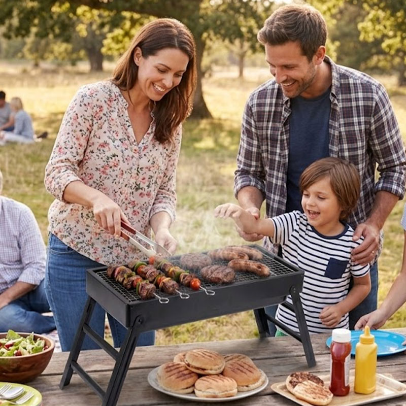 Barbecue Charbon Portable BBQ TL-600 - Noir - Image 2