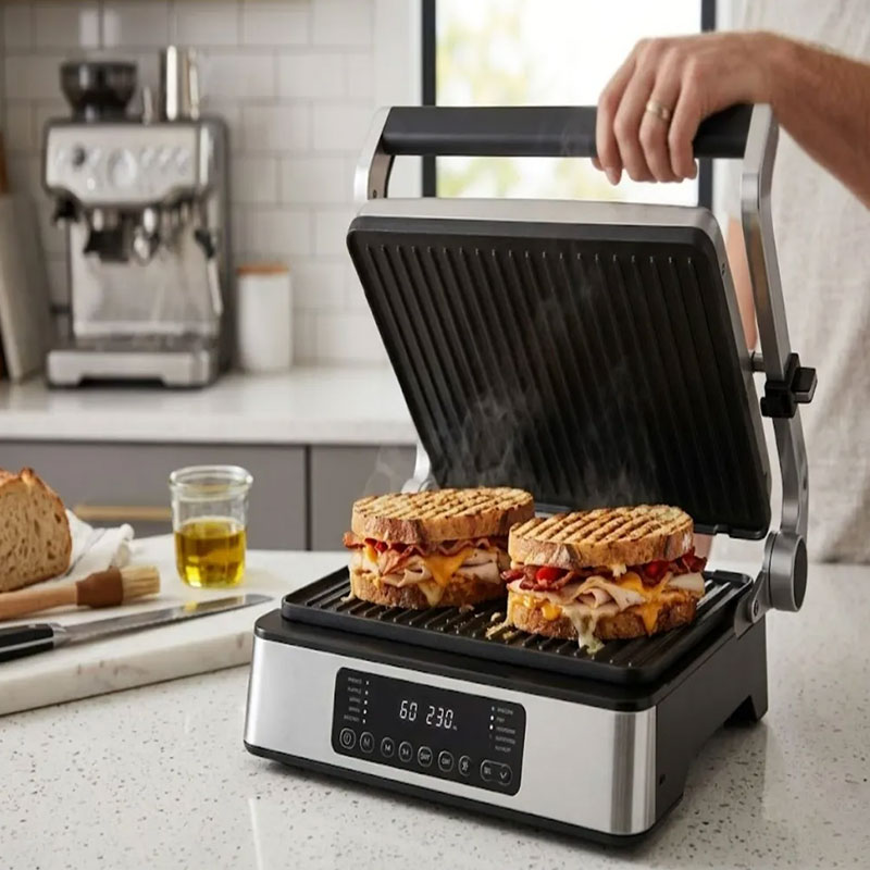Appareil à Panini LEXICAL LSM-2575 2000W - Inox - Image 5