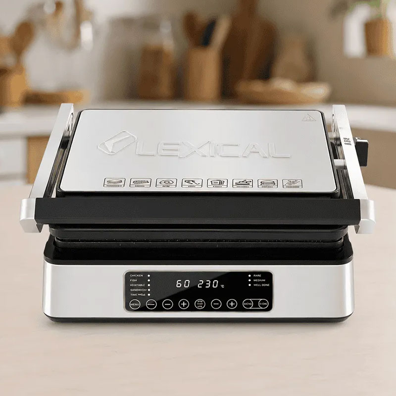 Appareil à Panini LEXICAL LSM-2575 2000W - Inox - Image 4