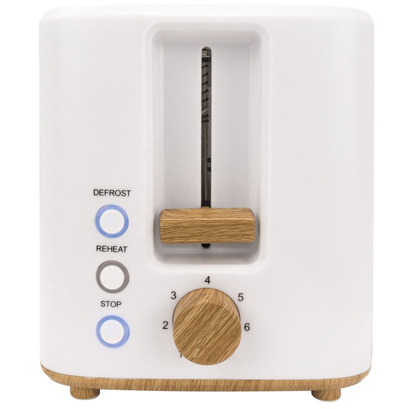 Grille Pain JOCCA Nature Bambou 700W - Blanc - Image 3