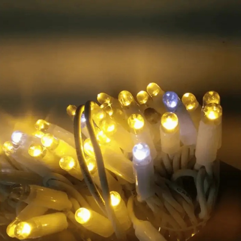 Guirlande Led Extérieur Fil Caoutchouc Blanc Chaud 10m - Image 4