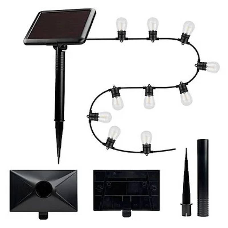GUIRLANDE SOLAIRE LED FOREVER LIGHT SUNARI FLS-60 10 AMPOULES - Noir - Image 4