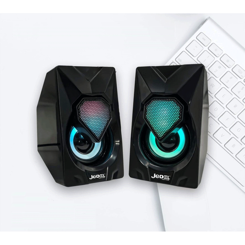 Haut Parleur Filaire JEDEL S-502 USB RGB - Noir - Image 2