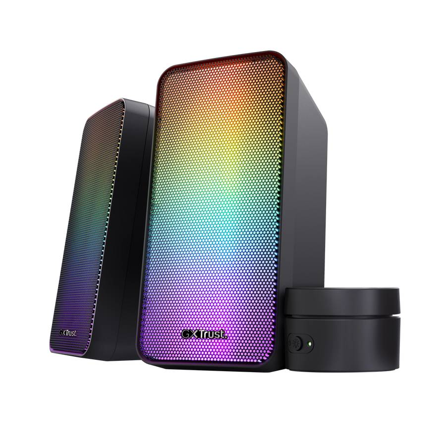 Haut Parleur FILAIRE Trust GXT611 Wezz LED 2.0 RGB - Noir