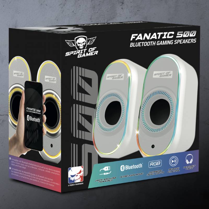 Haut-parleur Gamer Sans Fil SPIRIT OF GAMER Fanatic 500 RGB - Blanc - Image 3