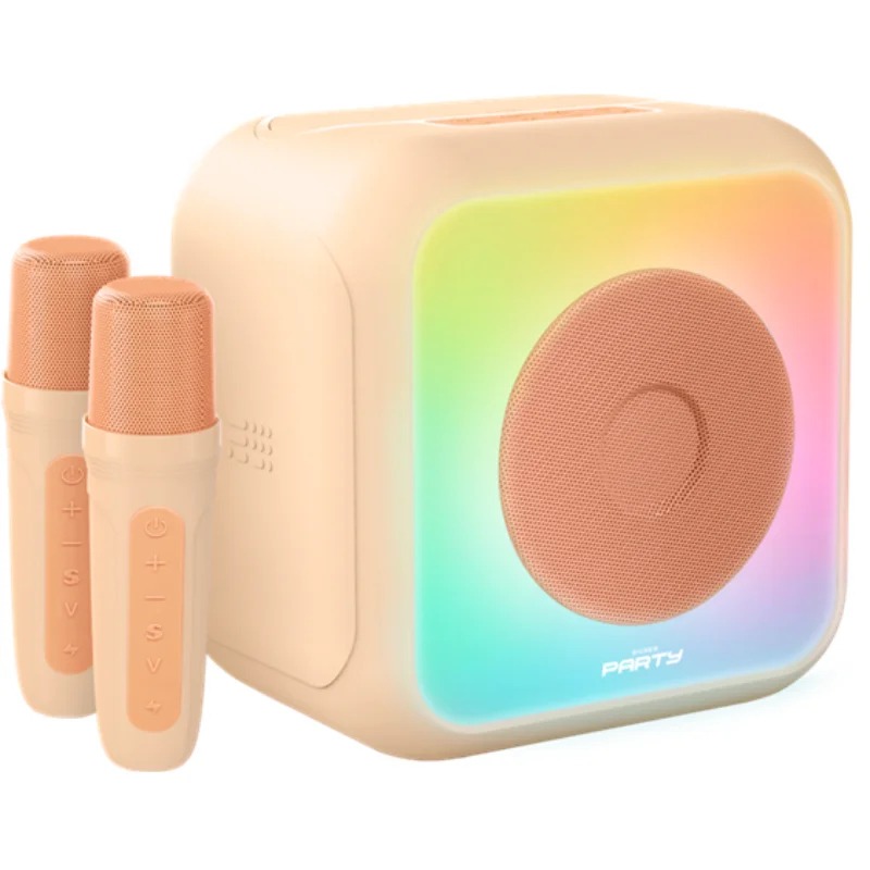 Enceinte Karaoke Sans Fil Bigben PARTYBTKML avec 2 Micros Orange, Photo boutique MyTek chez MyTek