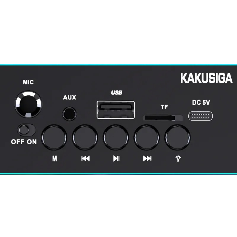 Haut parleur Sans Fil Portable KAKU KK-4202 à lumière colorée - Noir - Image 4
