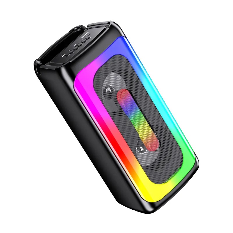 Haut parleur Sans Fil Portable KAKU KK-4202 à lumière colorée - Noir - Image 3