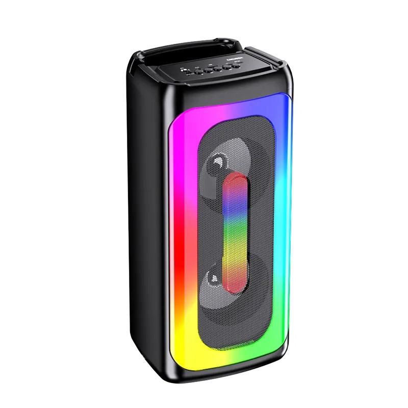 Haut parleur Sans Fil Portable KAKU KK-4202 à lumière colorée - Noir - Image 2
