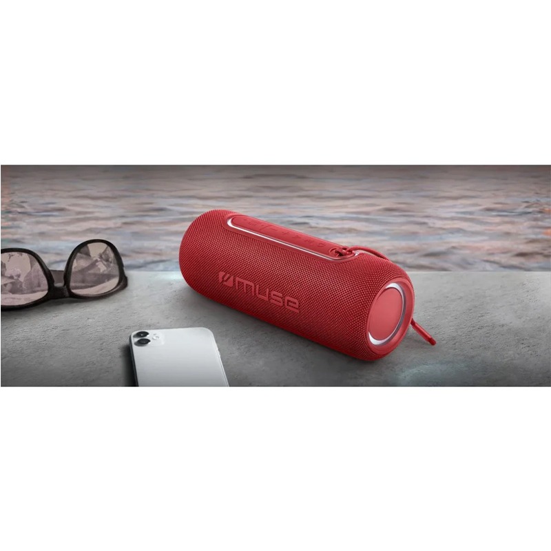 Haut Parleur MUSE Sans Fil Portable M-780 BTR - Rouge - Image 2