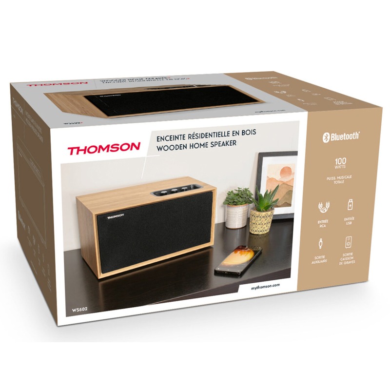 Haut Parleur Sans Fil THOMSON WS502 - Bois - Image 4