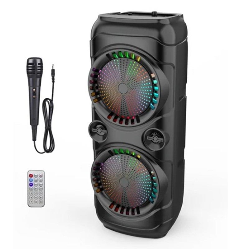 Haut Parleur Sans Fil ZQS 8229 Rechargable Avec Microphone - Noir - Image 2