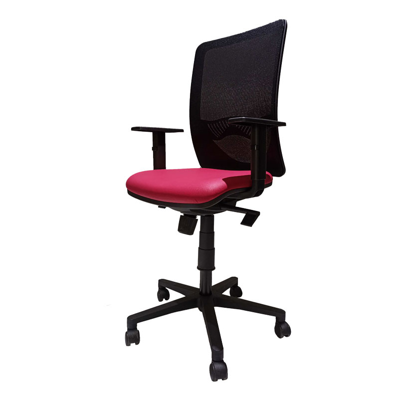 Fauteuil Opérationnel DUKE En Simili Cuir Avec Accoudoirs Réglable - Rose Fushia - Image 2
