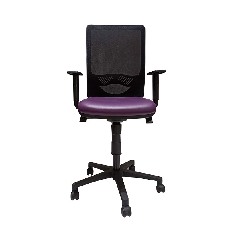 Fauteuil Opérationnel DUKE En Simili Cuir Avec Accoudoirs Réglable - Violet - Image 3